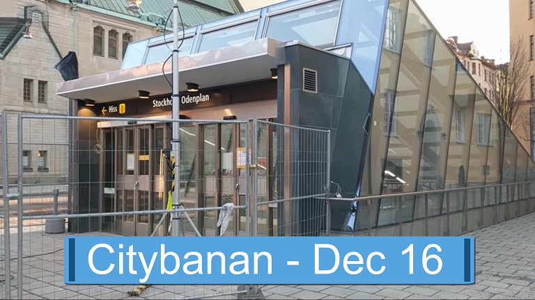 Citybanan i december 2016